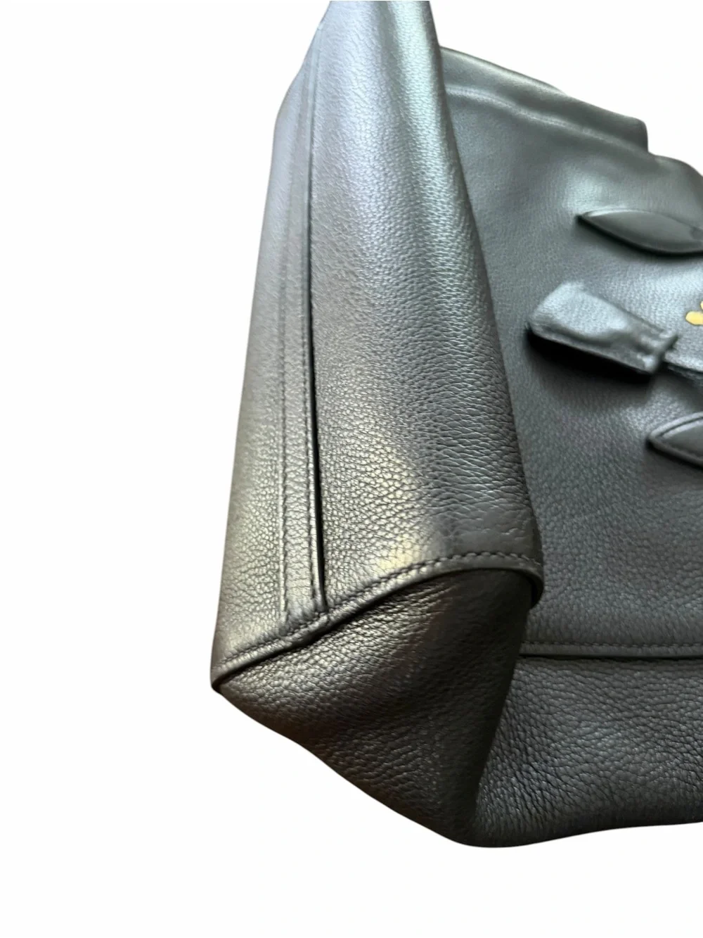 PRADA Vitello Phenix Leather Tote Bag and Matching Wallet 1BG111